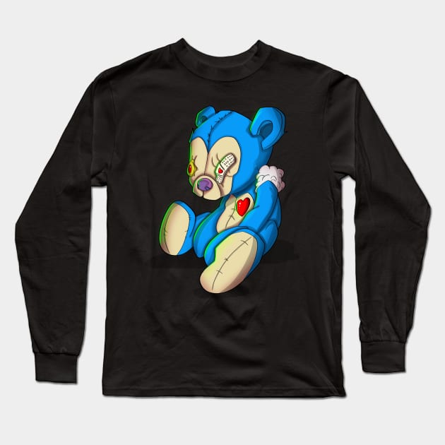 Broken Heart Bear Long Sleeve T-Shirt by doyou247llc